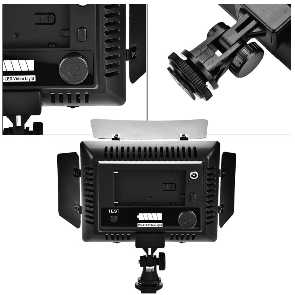 LED-videoljuspanel för DSLR-kamera och videokamera - W160, 6000K