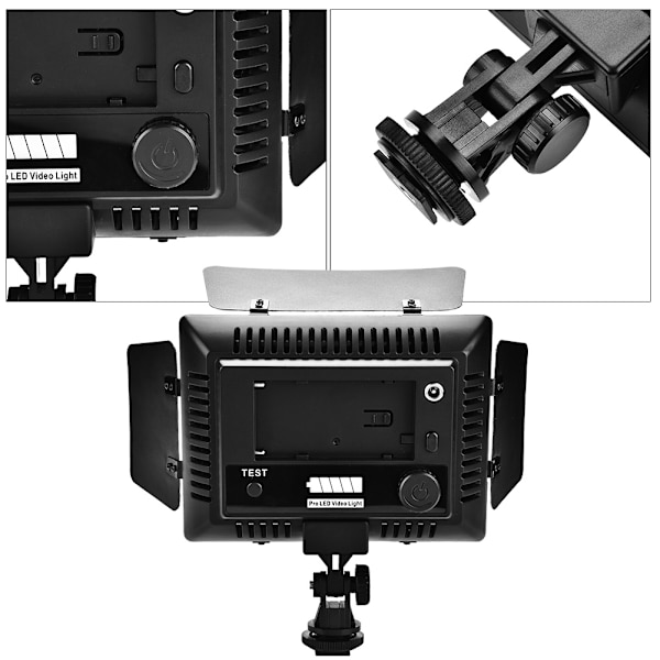 LED-videolyspanel til DSLR-kamera og videokamera - W160, 6000K