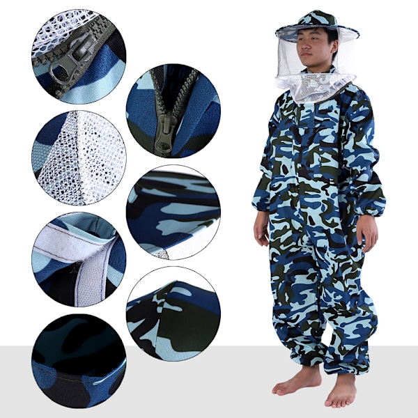 Ammattimainen mehiläishoidon suojapuku Mehiläishoidon mehiläishoitajan suojavarusteet (XL)