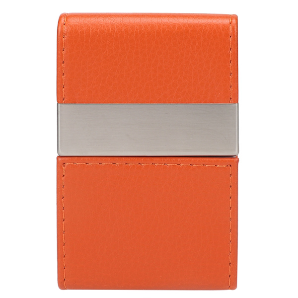 Dubbelöppen visitkortshållare i rostfritt stål Case Case(orange)