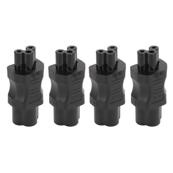 4 stk. IEC320 C6 til IEC320 C5 Strømadapter IEC320 C6 til C5 Strømledning Adapter Koblingsomformer for bærbar PC