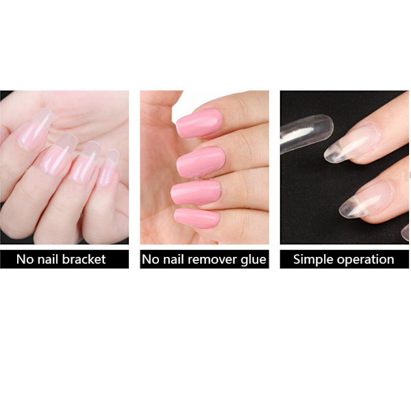 120 stk. / æske Professionelle gennemsigtige falske negleforlængelser Resin Gel Manicure Tilbehør 120 stk. falske negle