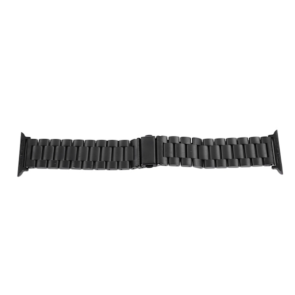Udskiftningsurrem i rustfrit stål med justering til Iwatch 7 42mm 44mm 45mm Sort