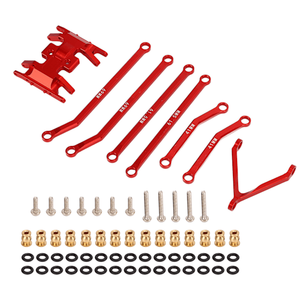 RC-styrstångsats för Axial SCX24 1/24 Deadbolt AXI90081 B17 AXI00004 RC-biluppgraderingsdel röd