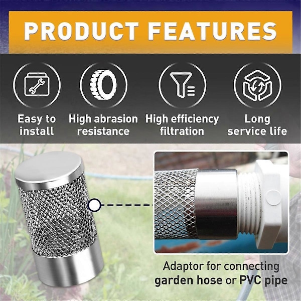 Indsugningssi Mesh Filter Kompatibel med Livewell Pumpe