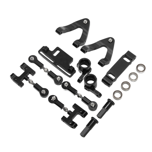 RC Aluminium Övre nedre upphängningsarm Styrkopp Hexadapter Set för WPL D12 RC CarBlack