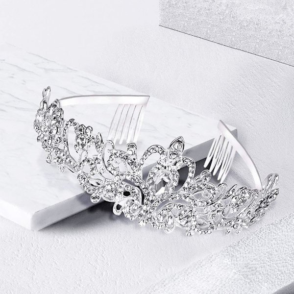 Krystallprinsesse Rhinestone Hodebånd for Bryllup, Ball og Fest