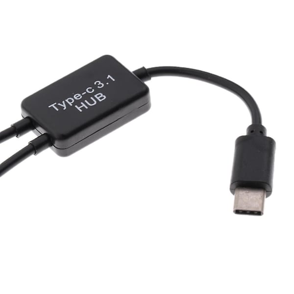 2 x USB 3.1 Typ C Hane till Hona Dubbel USB 2.0 2 i 1 OTG HUB Adapterkabel