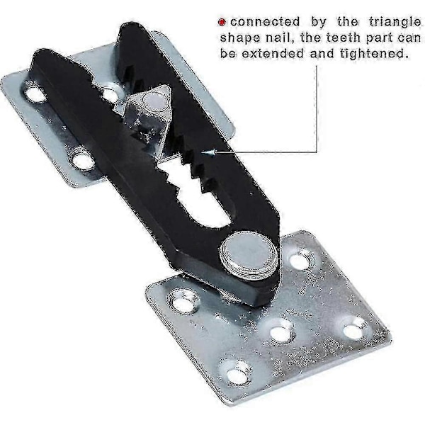 Sektionssofakonnektor, 4 stk. Metal Sofasamlingsbeslag Alligator Style Sektionssofakonnektor Tao