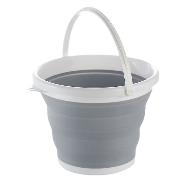 5 Liter Sammenklappelig Spand med Låg - 5L Silikone og Plast Udtrækkelig Spand til Camping, Fiskeri, Husholdning osv.