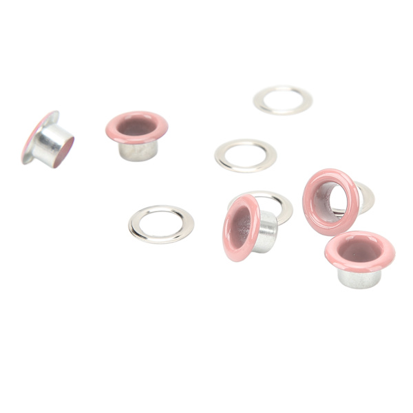 500 set Grommet Kit 8 mm Rund Koppar Enkel installation Livlig färg Öljesats för reparation Dekoration DIY Pink