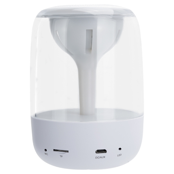 Langaton Bluetooth 5.0 -kaiutin HIFI-stereolla ja LED-värivaloilla 5W basso 360° ympäröivä ääni Valkoinen