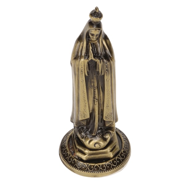 Mini Jungfru Staty Hand Carved Lätt Rengöring Luktfri Hållbar Zink Legering Vivid Dekorativ Helig Jungfru Maria Dekoration Brons RF TL002