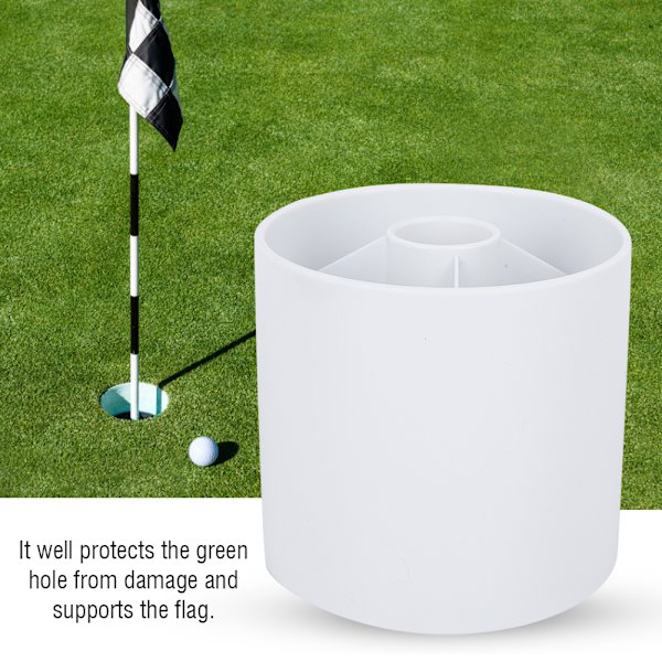 Golf Green Hole Cup Putting Putter -tarvike ytimen kanssa harjoittelemaan valkoista