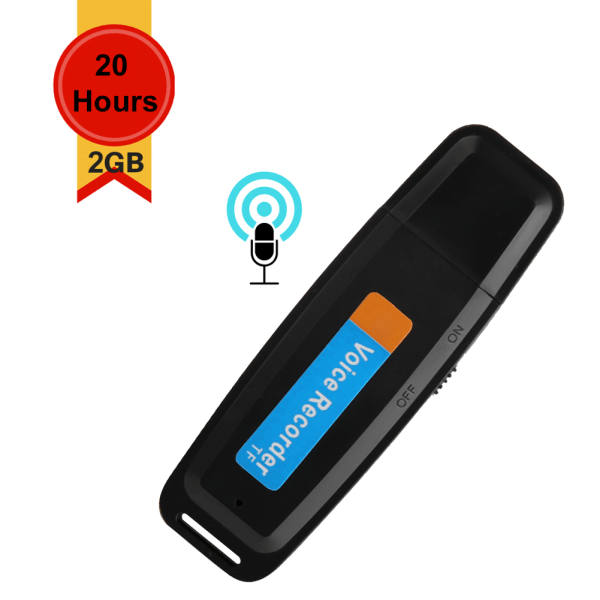 2G USB Disk Flash One Click Recording Voice Recorder kokouksiin Luennot Haastattelut