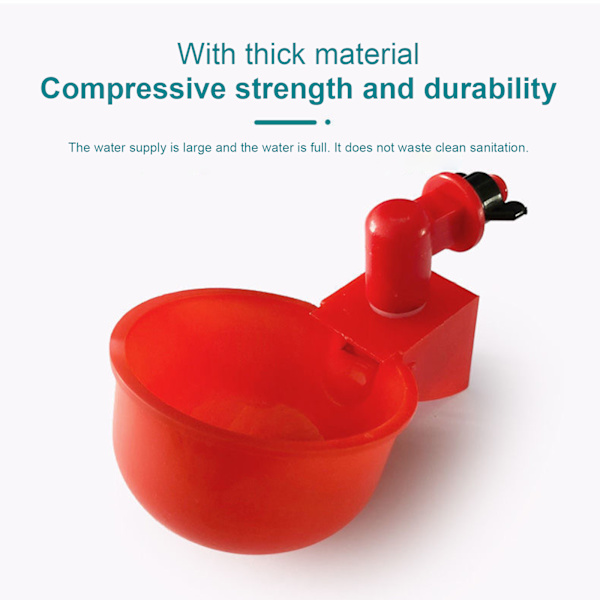[Röd exporttyp 26g/10*6*6cm] Automatisk kycklingdricksmaskin Kycklingdrickskopp fågel automatisk drickskål red