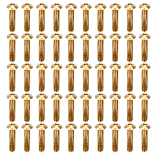 50 kpl kuusiokantaruuvit puolipyöreä pää Puhdas kupari Laitteistotarvikkeet Kiinnikkeet M4 x 16mm