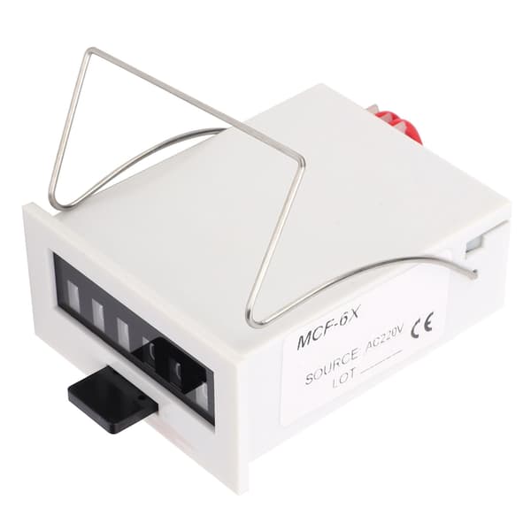 Elektromagnetisk Impulstæller 6-cifrede Moduler ABS Materiale MCF-6X 0-999999 1.5W AC220V