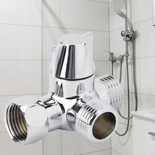 G1/2\" Dusj Treveis T-formet Adapter Vannomleder Kobling Toalett Bidet Vannseparator
