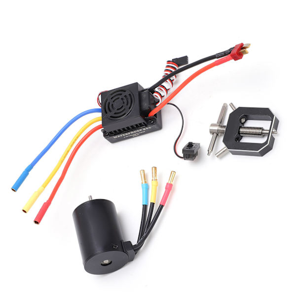 3650 4300KV vedenpitävä harjaton moottori 60A ESC-moottorin hammaspyörän ulosvetimellä Combo-sarja 1/10 1/8 RC-autoon