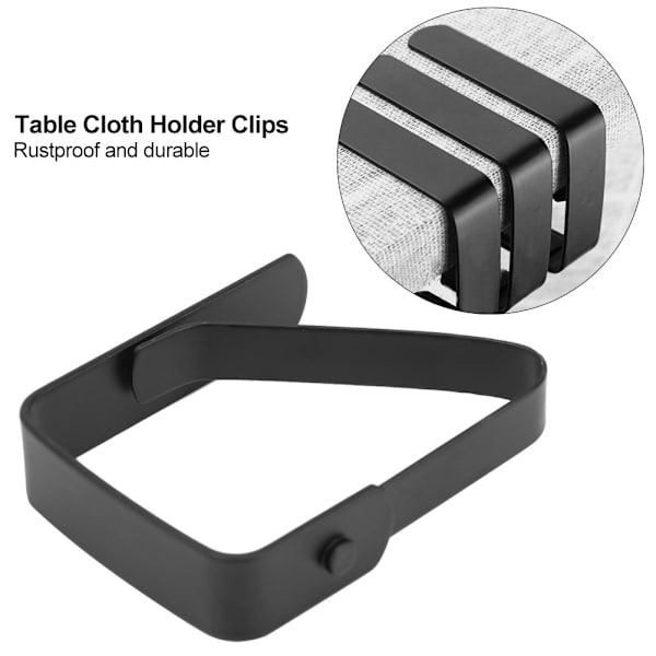 4 stk store dukdekselklemmer i rustfritt stål anti-skli dukholderklemmer 5*4cm