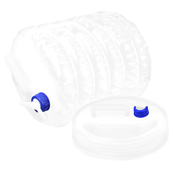 2PCS 15L Utomhus Bekväm PE Fällbar Vattenpåse Camping Jakt Bil Fällbar Hink