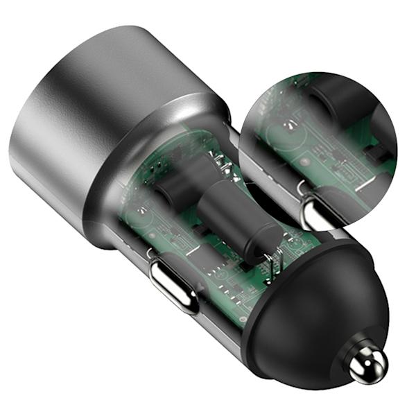 Auton laturi 9V 12V Nopea nopeus Suojaustoiminto IC-kaavio Alumiiniseos Auton laturi Matkapuhelimelle Tabletti USB QC3.0 Auton laturi