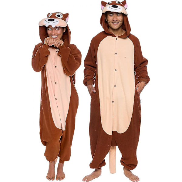 Funziez Vuxen Djur och Havsdjur Plysch Cosplay Dräkt - Halloween Kostym för Män och Kvinnor X-Large Chipmunk