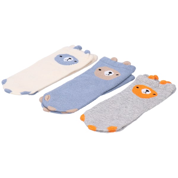 3 par barnstrumpor söta tecknade mjuka andningsbara strumpor för 1-3 år gamla babypojke flicka1#