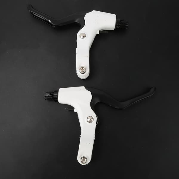 1 par cykelbremsegreb i aluminiumslegering, hvid