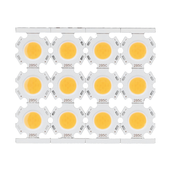 12 stk LED-chips COB Lys Emitter Komponent 5W 15‑17V til DIY Spotlights Downlight Loftlampe Varmt Lys