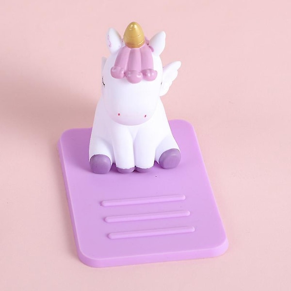 Unicorn Telefonhållare, Söt Unicorn Mobiltelefonhållare för skrivbord Justerbar, Kompatibel med alla Smarta Telefoner
