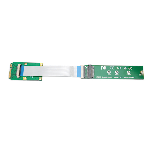 Adapterkort MINI PCIE till NVMe M.2 NGFF SSD-omvandlare för 2230/2242/2260/2280 M.2