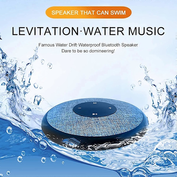 Bärbar Dusch Bluetooth Högtalare, IPX6 Vattentät Trådlös Duschhögtalare Vattentät Bluetooth Duschhögtalare TWS Stereo Duschradio för Pool, Bad