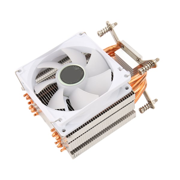 9CM CPU-køler 4 kobbervarmerør Farverig belysning 3-benede hydrauliske computer CPU-køleventilatorer til stationær computer
