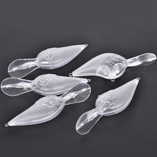 10 st Blank Crankbait omålat hårt bete Fiskedrag Tackle DIY-tillbehör