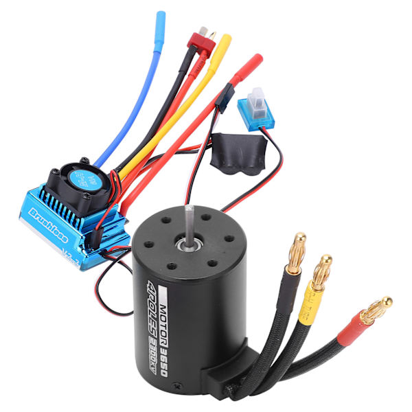 RC 3650 2300KV vedenpitävä 4-napainen harjaton moottori 60A ESC-yhdistelmällä 1/10 RC-autoon