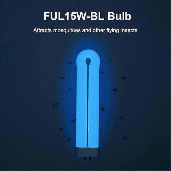 15W U-shaped Insect Attractant Lamp Replacement Bulb, 7.5-inch Bug Zapper Bulb for Outdoor and Indoor Use