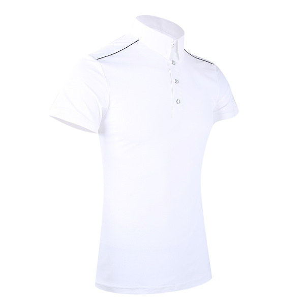 Män Andas Bekväm Sport Ridkläder T-shirt Hästridning Kortärmad (Vit M)