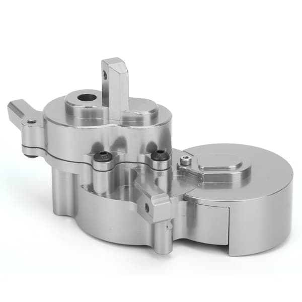 Gearkassehus i aluminiumslegering, dæksel til Redcat GEN8 1/10 RC bil, sølv