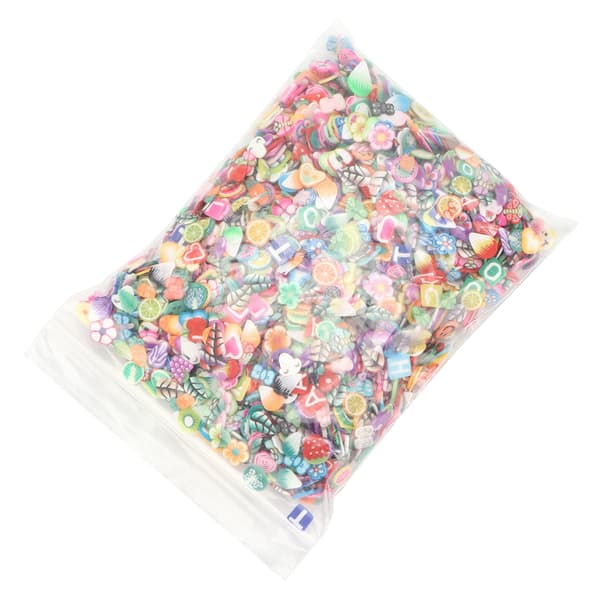 3000 stk. leireperler, glatte, lette, vanntette DIY-leirefruktskiver for håndlaget dekorasjon