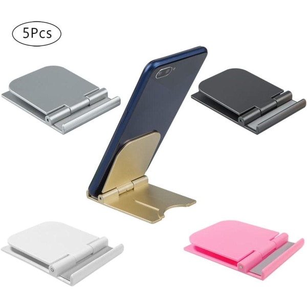 5-pack universal hopfällbart mobiltelefonställ för surfplattor, läsare, mini iPad, smartphone