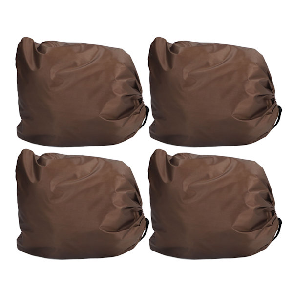 4PCS Bilbackspegelskydd 190T Polyester Taffeta Kran Frostskydd Brun
