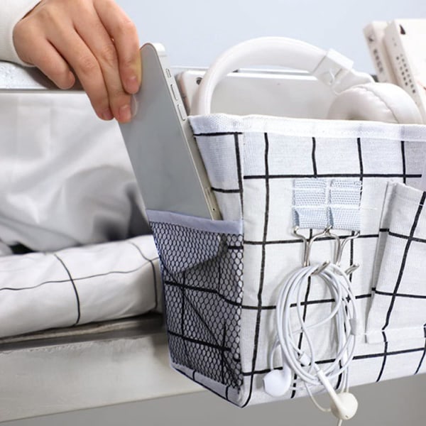 Dorm Loft Sengebord Hengende Organizer Hylle - Hvit