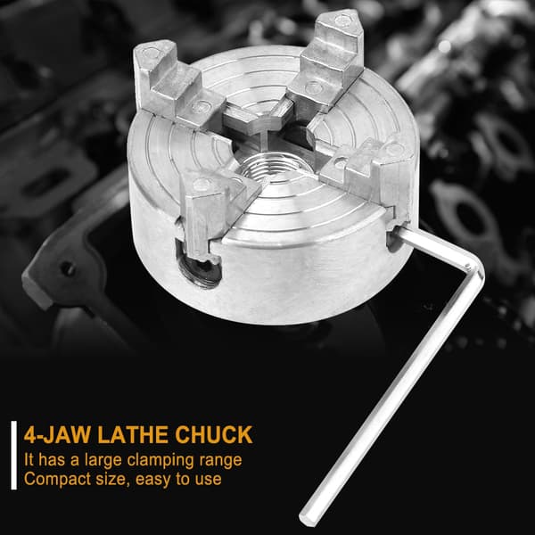 Z011A Zinklegering 4-Backs Chuck Clamp Tillbehör för Mini Metallsvarv