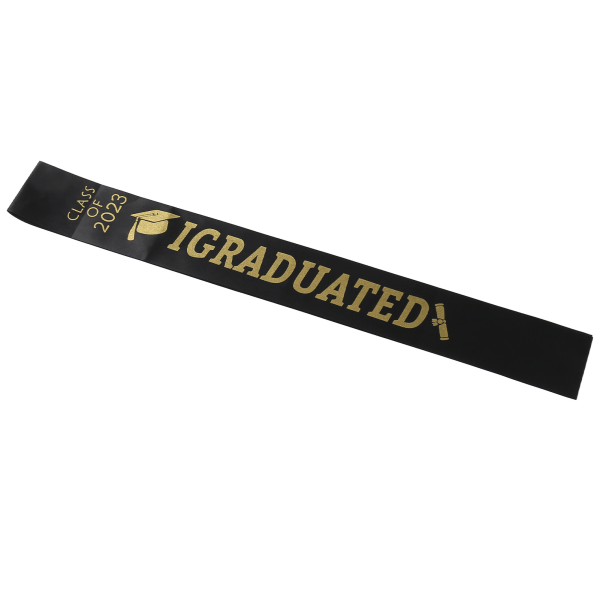 10 stk Graduation Sash Class of 2023 Stole with Gold Glitter Letter I dimitterede til fest