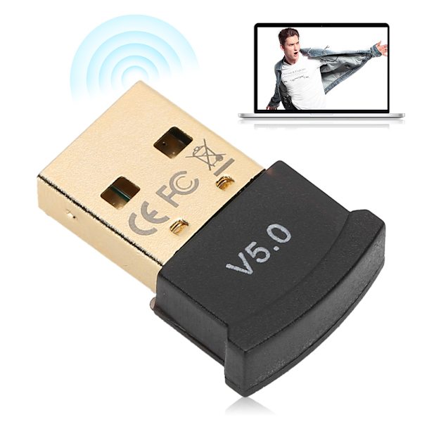 Bluetooth 5.0 Receiver Trådløs USB Stereo Audio Adapter Dual Mode Emitter Accepter til TV PC