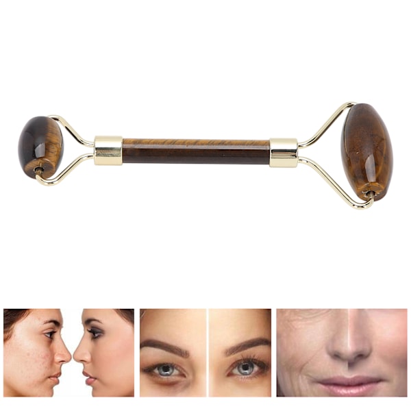 Luonnollinen Jade Roller Kasvojenkohotus Anti-Aging Hierontatikku Tigea Eyes Kauneustyökalu (Tigea Eyes )