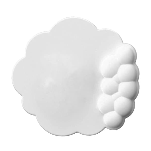 Sky Mousepad med Håndledsstøtte i Hukommelsesskum - Forhindrer Glidning, Ergonomisk Håndledsstøtte til Computer, Laptop, PC, Gaming, Hvid