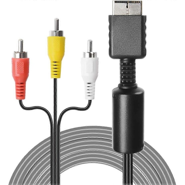 RCA Audio Video -kaapeli pelikonsolitarvike AV-kaapeli PS1 PS2 PS3 Playstationille 1,8 m
